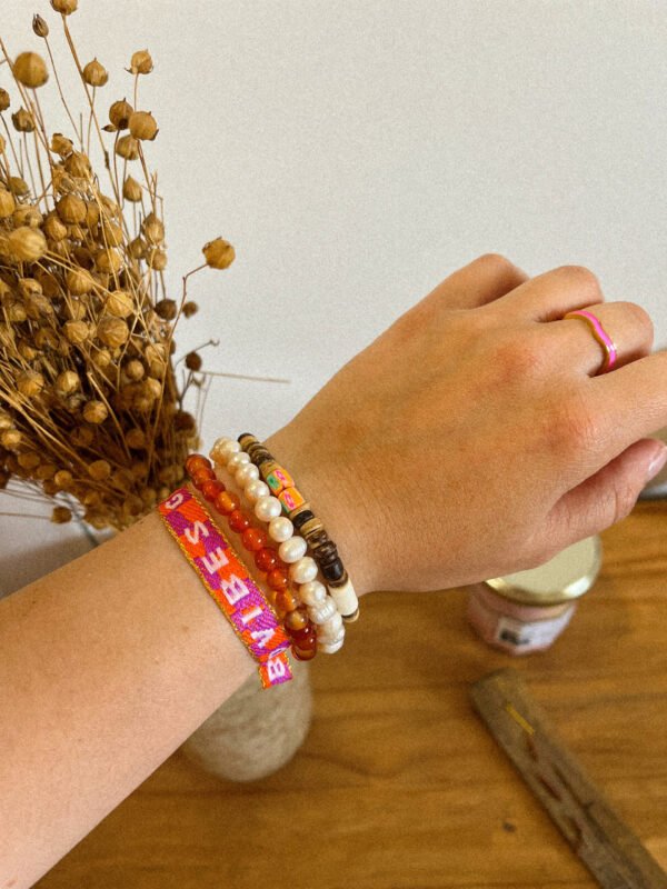 Bracelet ruban - bracelet good vibes - good vibes - bracelet retro - bracelet hippie - bracelet bohème - wild louve