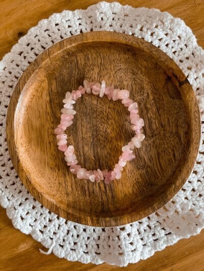 Bracelet baroque quartz rose