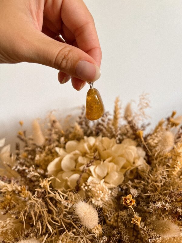 Collier pierre naturelle - collier calcite miel - collier soleil - calcite miel - signe astro - hippie - bohème - wild