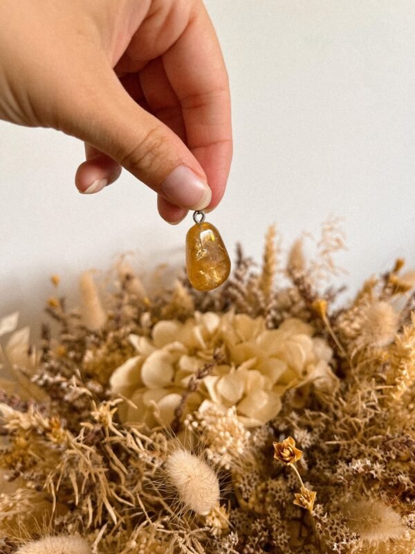Collier pierre naturelle - collier calcite miel - collier soleil - calcite miel - signe astro - hippie - bohème - wild