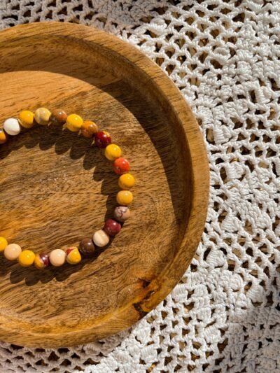 jaspe - jaspe mokaïte - bracelet pierre naturelle - bracelet jaspe - pierre naturelle - bracelet boule - lithothérapie - vertus des pierres - spirituelle - spiritualité - hippie