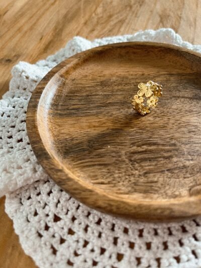 Bague - bague acier inoxydable - bague fleurs - bague Flowers - style hippie - hippie - bijoux hippie - bohème