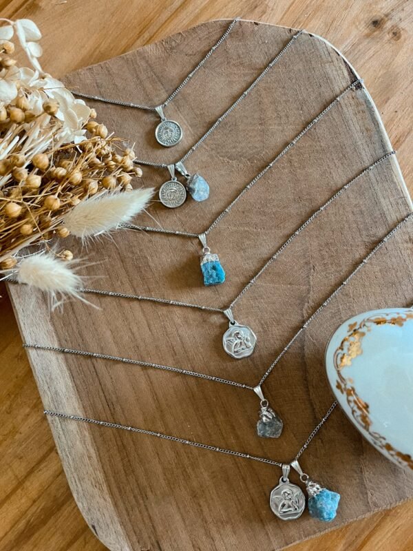 Collier - collier apatite bleue - apatite bleue - bijoux pierre naturelle - bijoux lithothérapie - pierre naturelle - lithothérapie - vertus des pierres - style hippie - bohème - hippie