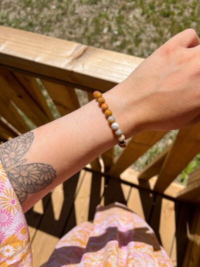 Agate crazy lace - bracelet pierre - pierre naturelle - pierre énergétique - pierre naturelle - bracelet agate crazy lace - Wild louve - pierre agate