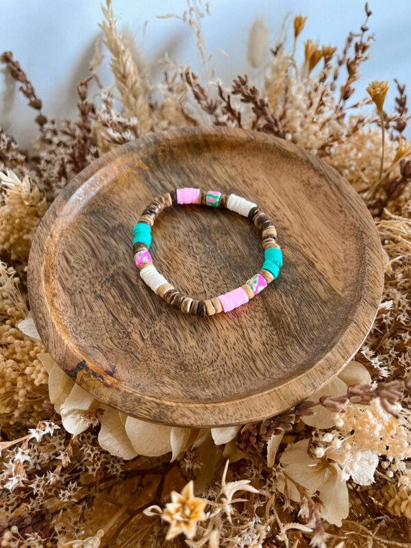 Bracelet surfeur - perle heishi - perle de coco - bracelet perle de coco - bracelet hippie - bracelet surf - surf - surfeur - bijoux surfeur - Wild louve -