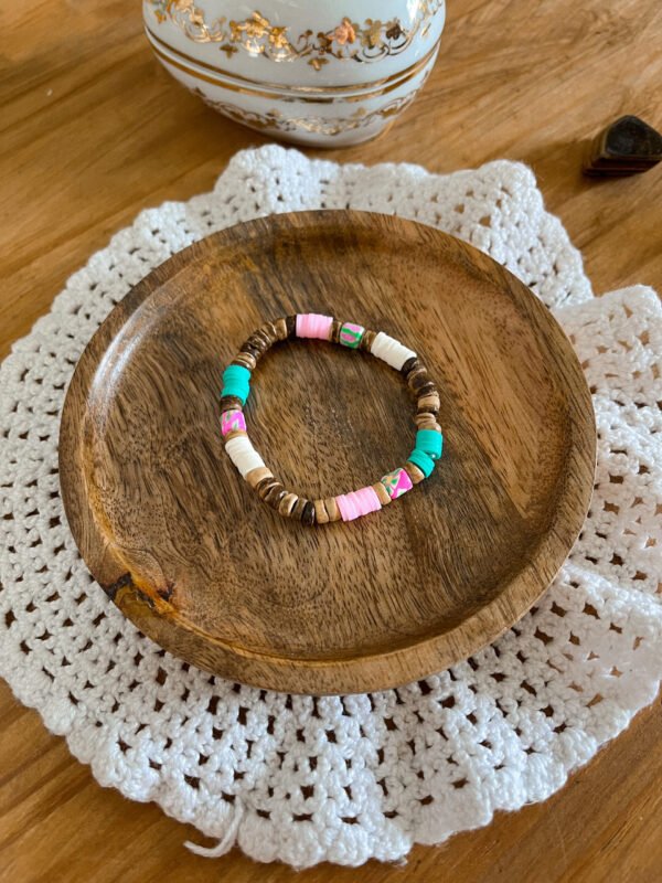Bracelet surfeur - perle heishi - perle de coco - bracelet perle de coco - bracelet hippie - bracelet surf - surf - surfeur - bijoux surfeur - Wild louve -