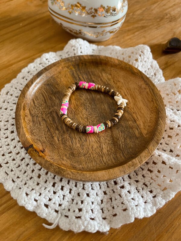 Bracelet surfeur - perle heishi - perle de coco - bracelet perle de coco - bracelet hippie - bracelet surf - surf - surfeur - bijoux surfeur - Wild louve - vahiné