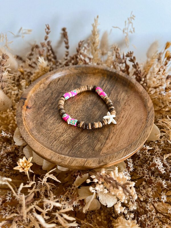 Bracelet surfeur - perle heishi - perle de coco - bracelet perle de coco - bracelet hippie - bracelet surf - surf - surfeur - bijoux surfeur - Wild louve - vahiné