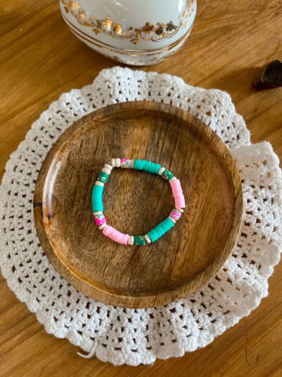 Bracelet surfeur - perle heishi - perle de coco - bracelet perle de coco - bracelet hippie - bracelet surf - surf - surfeur - bijoux surfeur - Wild louve - bracelet perle polymère