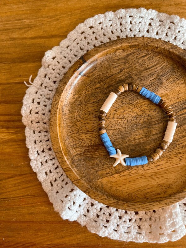 Bracelet surfeur - perle heishi - perle de coco - bracelet perle de coco - bracelet hippie - bracelet surf - surf - surfeur - bijoux surfeur - Wild louve - Bracelet océan - bracelet nature