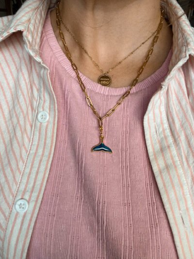 Collier baleine - baleine - queue de baleine - nageoire - bijou océan - collier océan